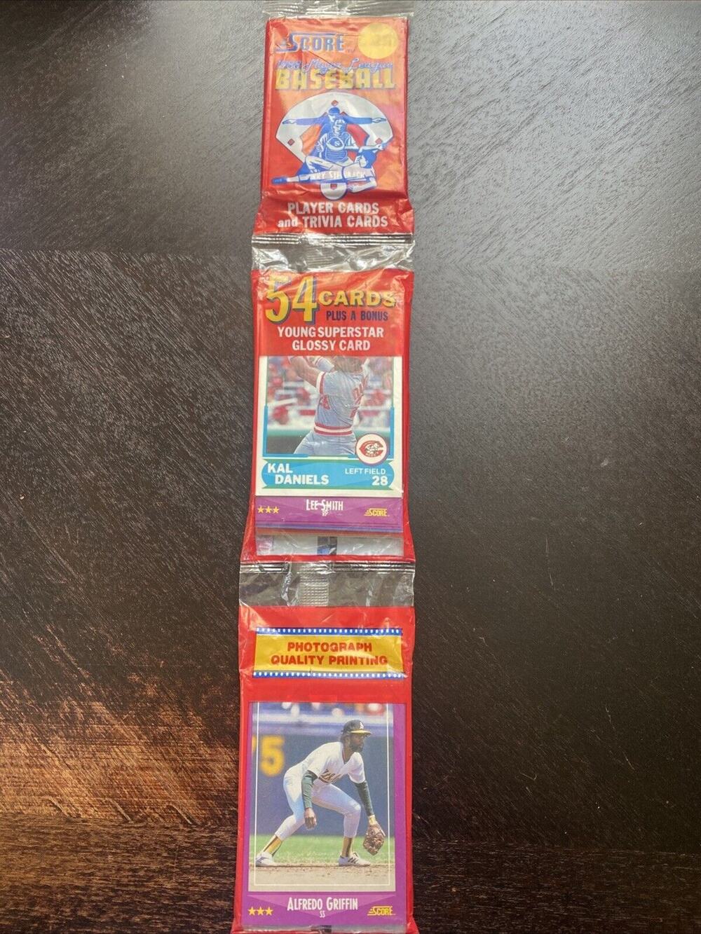 SCORE 1988 MLB Baseball Rack Pack Factory Sealed 54 Cards